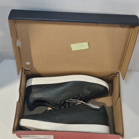 Reebok Court CLN Men's Tennis Shoes/Green-White / Size 10/New With Imperfect Box - Picture 8 of 13